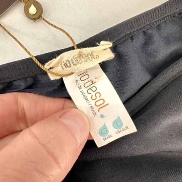 NWT Rio Del Sol Cheeky String Black Bikini Bottoms Size Large - Picture 5 of 7